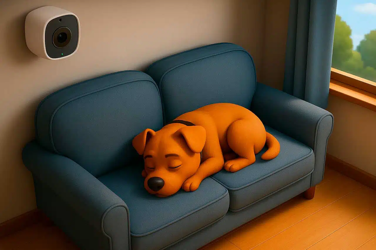 Perro duerme pero la alarma vigila